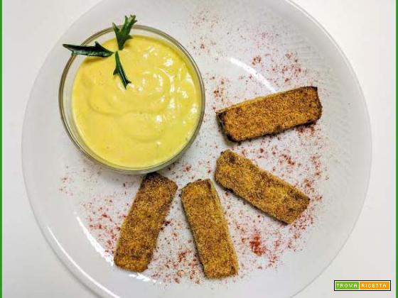 Fingers Tofu alla Paprika con Maionese Vegan alla Curcuma e Curry