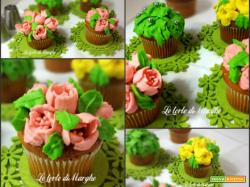 Cupcake con crema mascarpone colorata