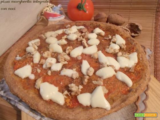 Pizza margherita integrale con noci – lievito madre