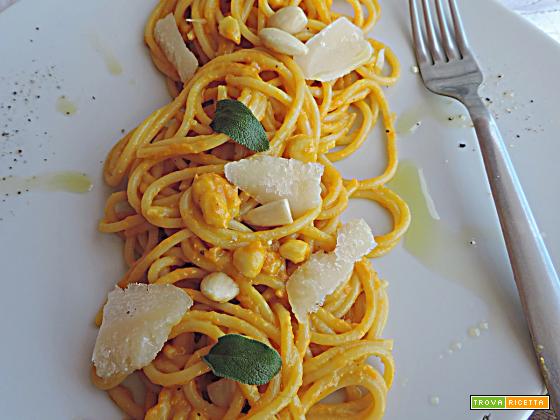 Spaghetti alla carbonara di zucca