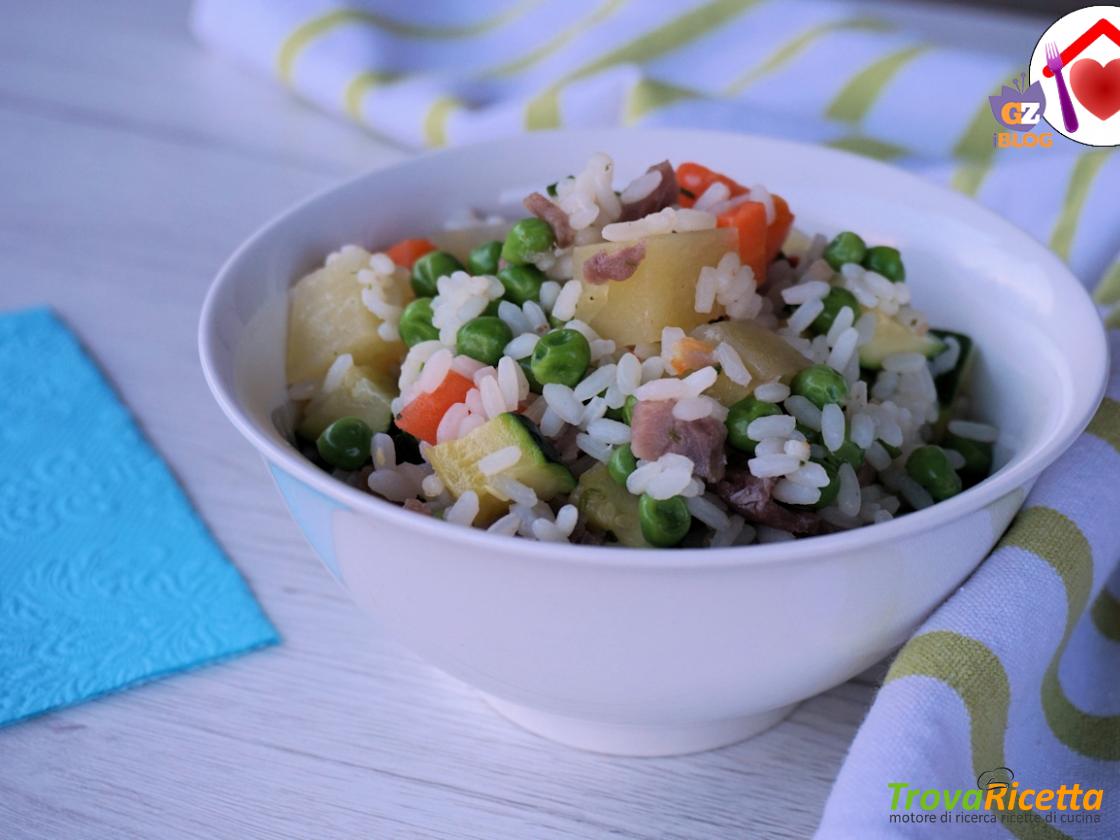 Insalata di riso e verdure al vapore - Ricetta