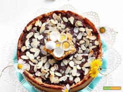 CROSTATA FRANGIPANE AL CACAO E FRAGOLE con FROLLA ALL’OLIO