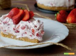 Torta Fredda allo Yogurt e Fragole