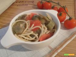 Spaghetti ai carciofi e pomodorini