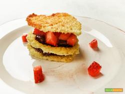 cuori di miglio con fragole e cioccolata