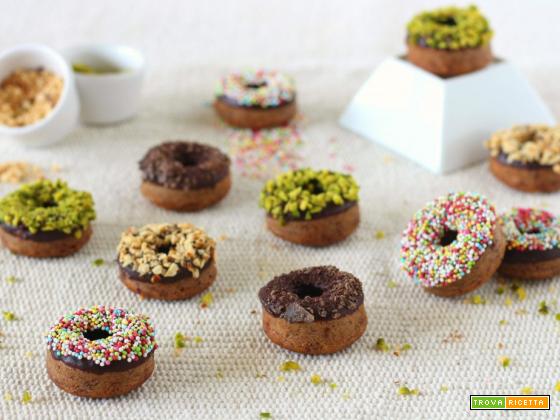 Baby donuts vegani al cioccolato fondente