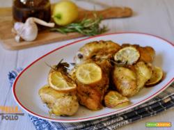Pollo al forno con limone e rosmarino