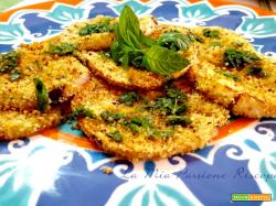 Melanzane impanate al forno con menta
