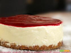 Cheesecake senza cottura con marmellata di susine mirabelle