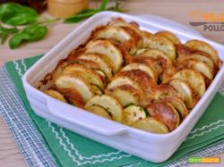 Patate e zucchine gratinate al forno