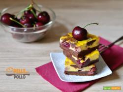 Brownie cheesecake alle ciliegie