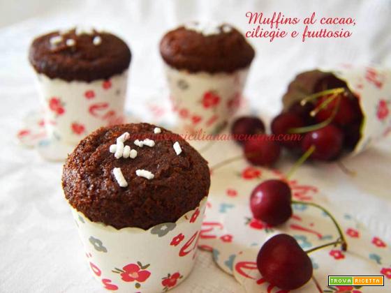 Muffins cacao ciliegie e fruttosio
