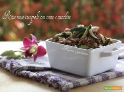 Riso rosso integrale con tonno e zucchine