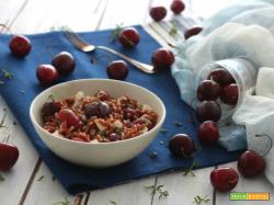 Riso rosso con ciliegie primosale e olio al timo