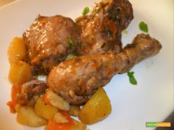 Fusi di pollo al nero d’avola