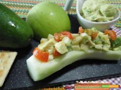 Barchette cetrioli sfiziose mela verde e avocado