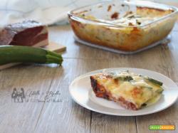Lasagne cremose con zucchine,speck e scamorza