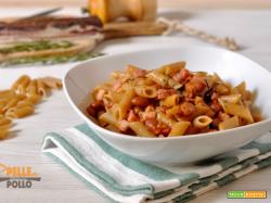 Pasta integrale con fagioli e pancetta