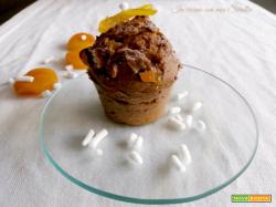 Muffin al cacao e albicocca disidratata