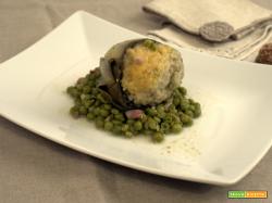 Carciofi ripieni con piselli