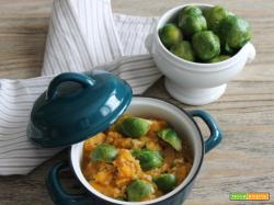 Ragù di zucca, salsiccia e cavolini di bruxelles