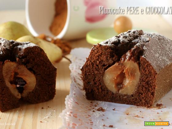 Plumcake cioccolato e pere con farina integrale