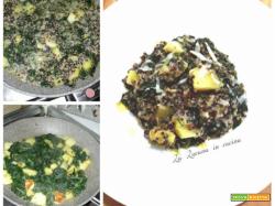 Quinoa con spinaci, patate e  canestrato di Moliterno