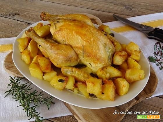 Come fare il pollo arrosto con patate
