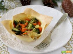 Cestino di lasagnetta con verdure: un primo semplice e sano