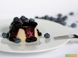 Panna cotta vegana ai mirtilli