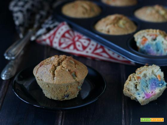 Muffin veg alla farina di ceci e verdure colorate
