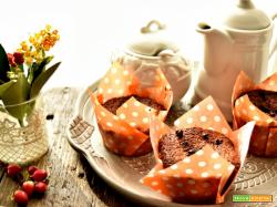 Muffin al pandoro con gocce di cioccolato