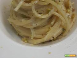 Spaghetti pistacchio e limone