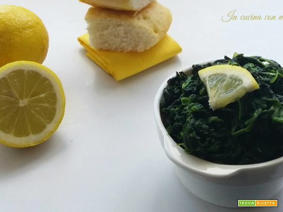 Spinaci al limone – contorno leggero