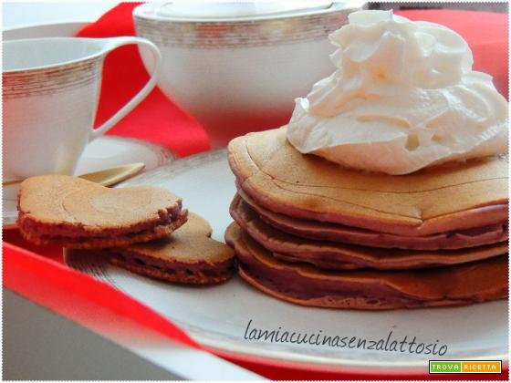 Pancake di San Valentino senza lattosio