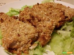 Pesce persico alla salsa yogurt e crosta di mandorle