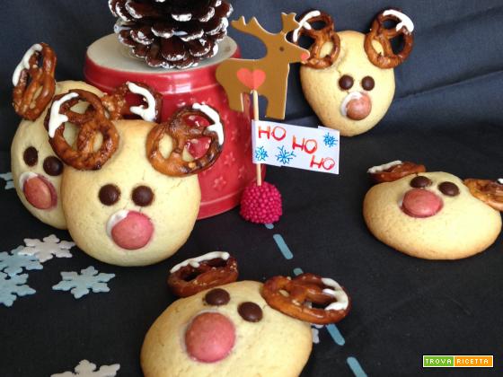 Biscotti natalizi a forma di renna