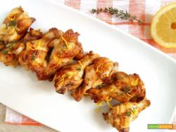 ALI DI POLLO MARINATE AL TIMO E LIMONE