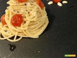 Spaghetti pomodorini e mandorle