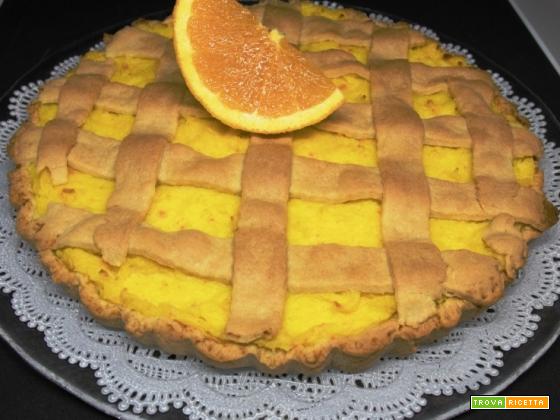 Crostata con crema pasticcera all’arancia
