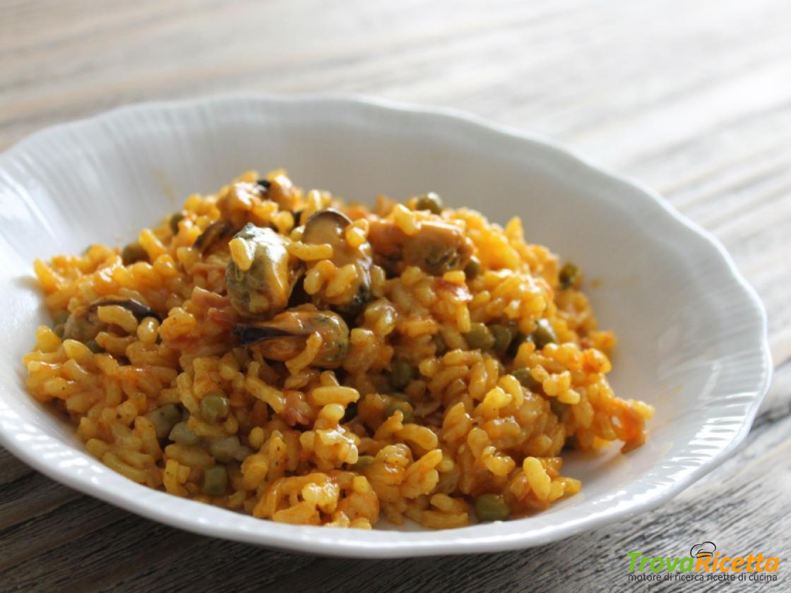 Risotto Curcuma Piselli E Cozze Ricetta Trovaricetta Com