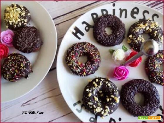 Ciambelle e Muffin Senza Glutine ricoperti di Cioccolato Fondente