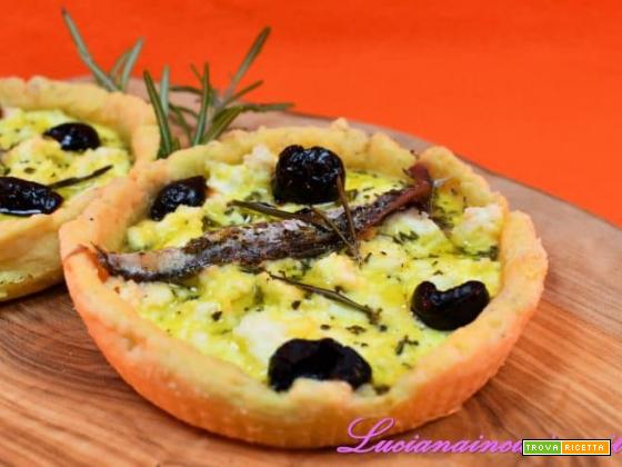 Tartellette ricotta e olive di Cracco