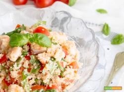 Cous Cous gamberoni, rucola e pomodorini