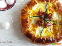 Quiche agli asparagi stracchino e pancetta coppata