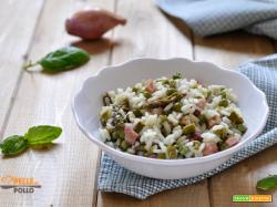 Riso con asparagi e piselli