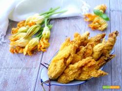 Fiori di zucca ripieni di riso