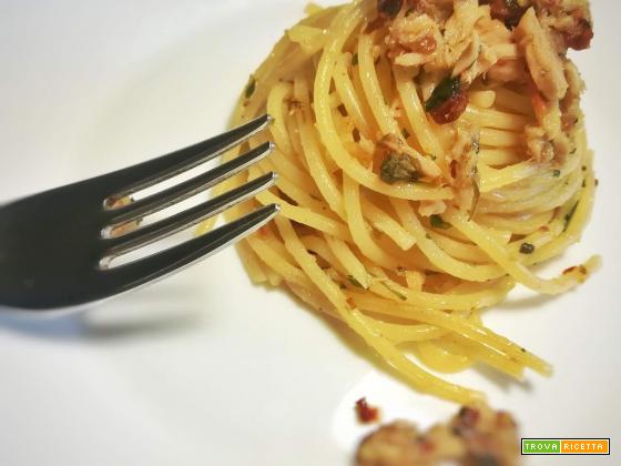 Spaghetti al tonno e pomodori secchi e i Chiappareddi