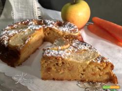 Torta light con mele, carote e formaggio spalmabile