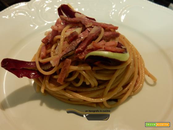 Spaghetti integrali speck e radicchio Trevigiano…